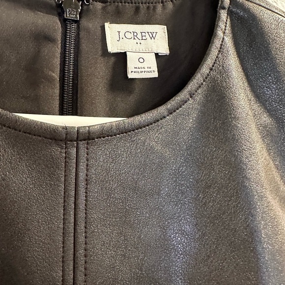 J.Crew Factory Faux-Leather Shift Dress - Picture 8 of 8